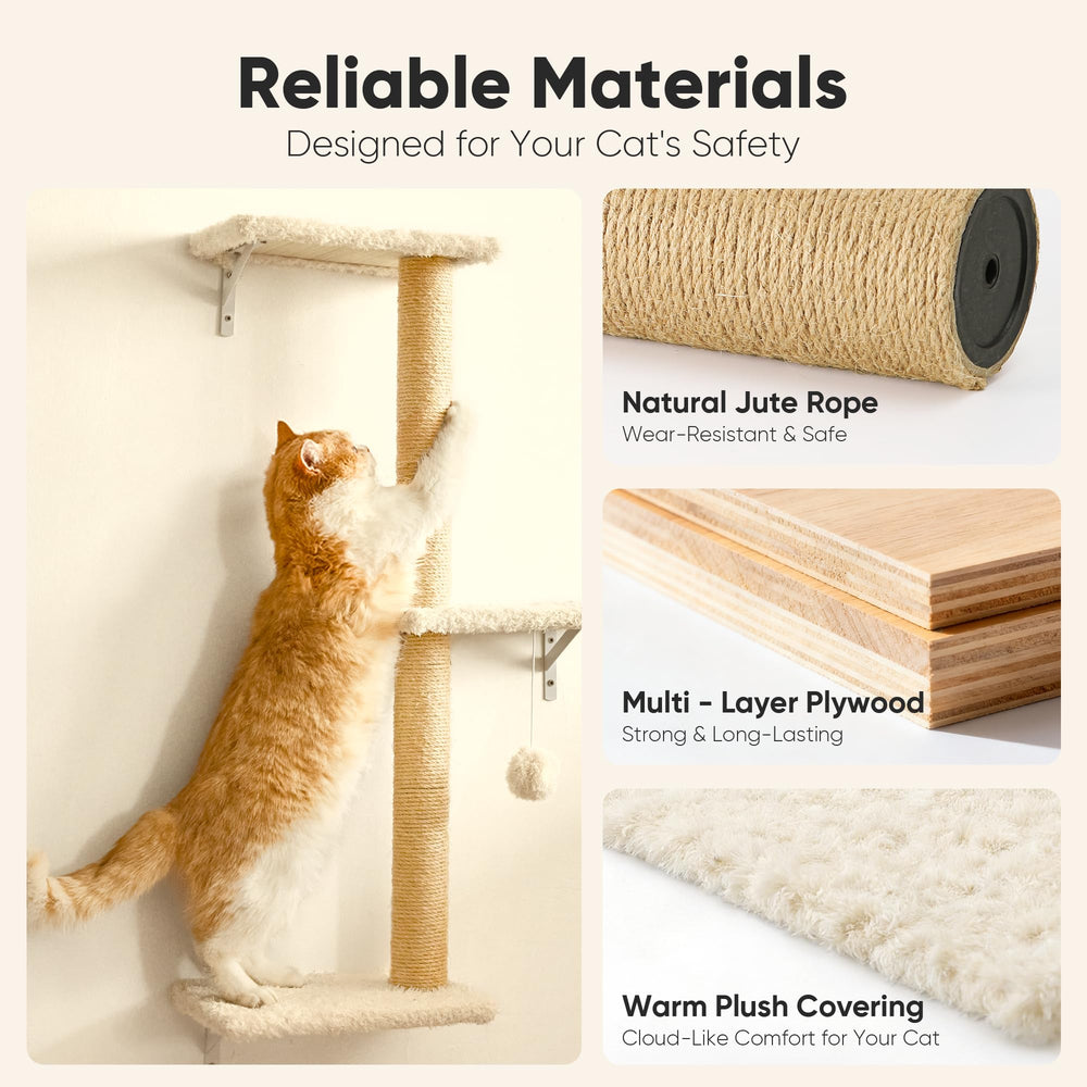 FUKUMARU cat bridge wall feature enables smooth transitions between perches.