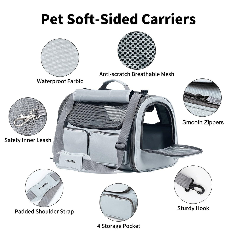 FUKUMARU cat carrier front view for easy loading from the front