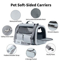 FUKUMARU cat carrier front view for easy loading from the front