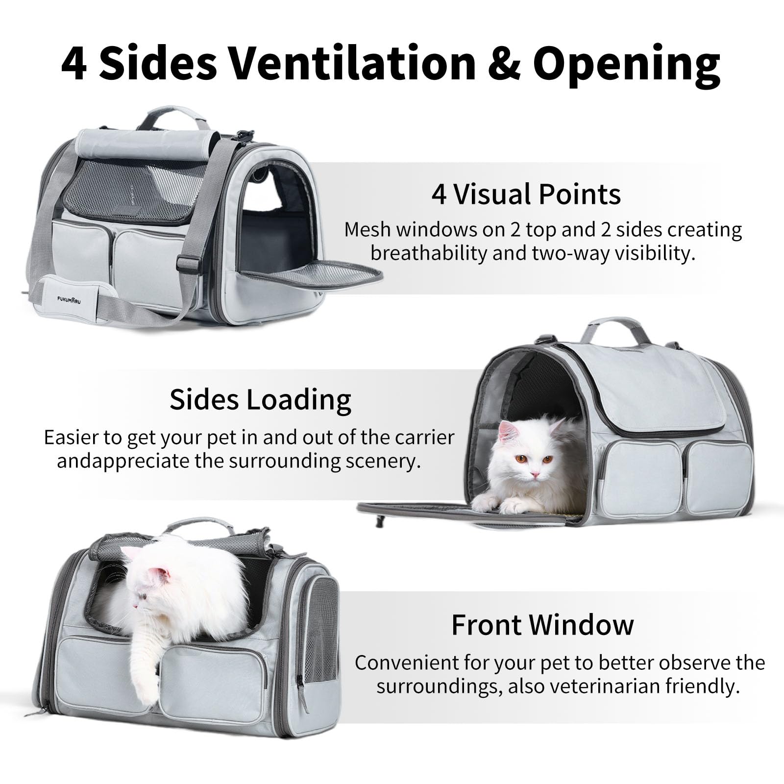 FUKUMARU cat carrier under-seat fit demonstrates airline compatibility