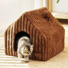FUKUMARU cat cave with removable cover for easy cleaning and quick laundry use