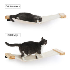 FUKUMARU cat hammock wall mount creates a dreamy perch for napping and watching