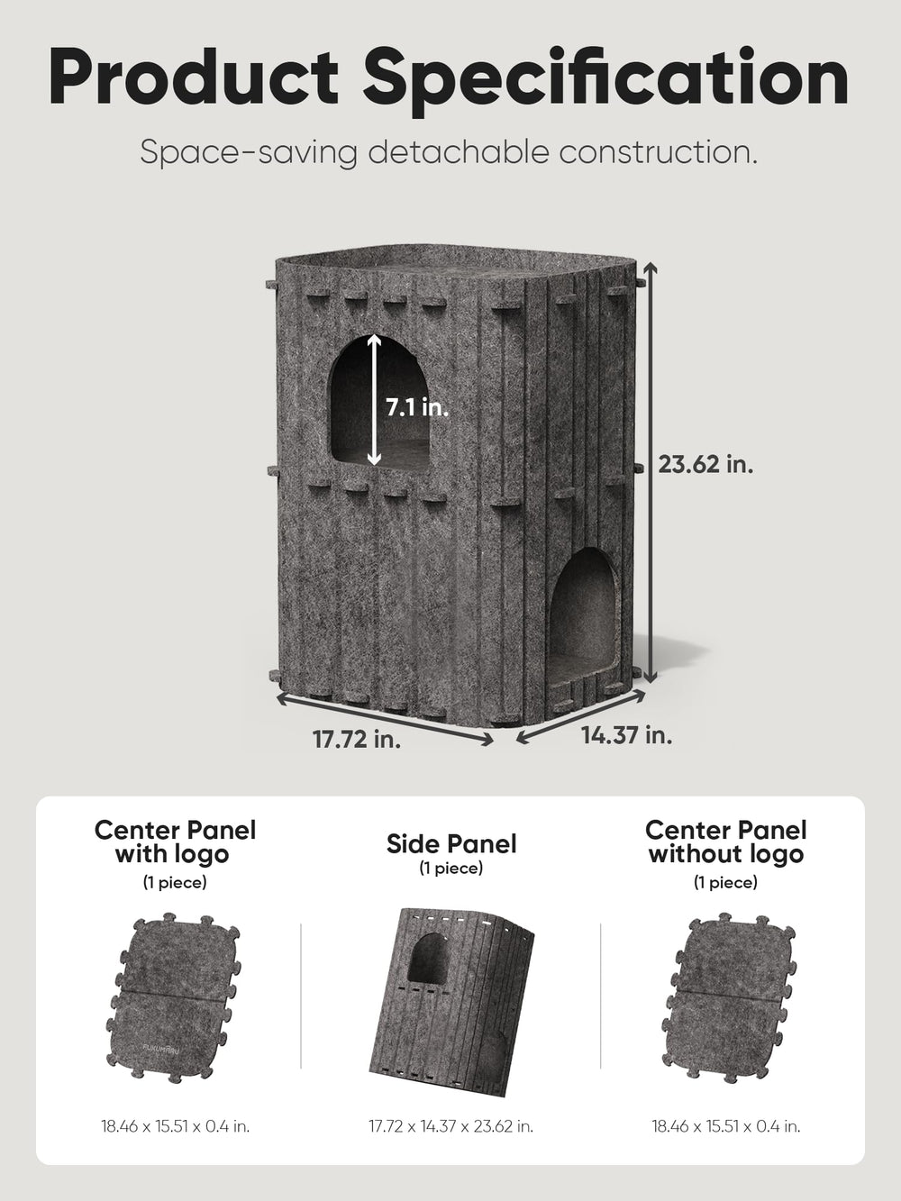FUKUMARU cat house detachable parts simplify cleaning and storage
