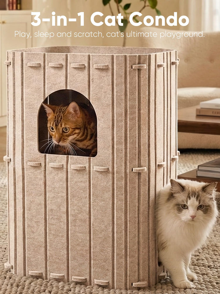 FUKUMARU cat house with two entrances for group play