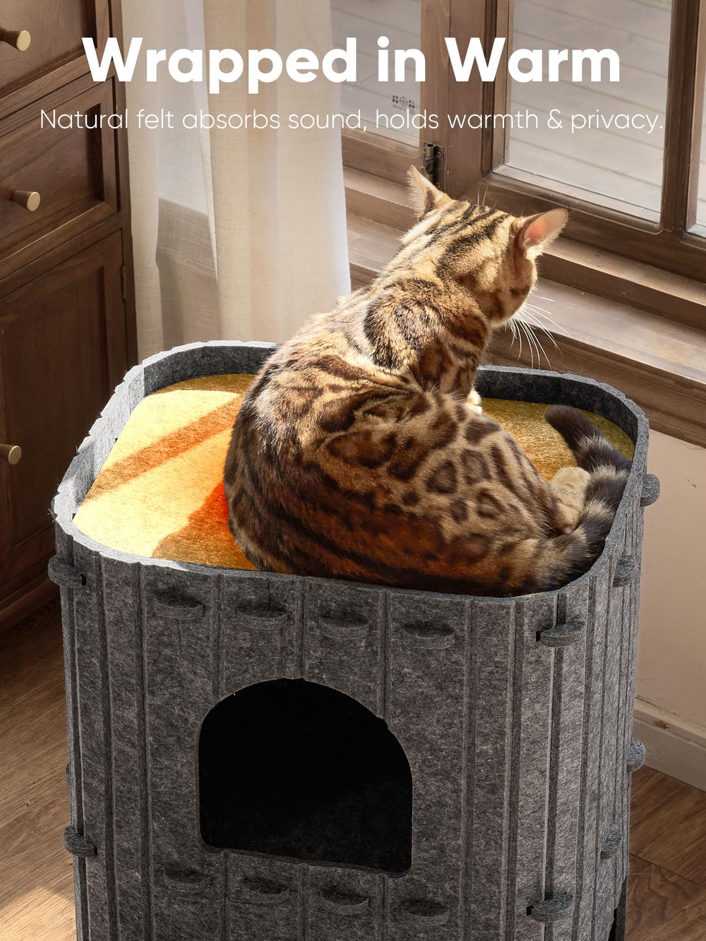 FUKUMARU cat house two entrances encourages group play and easy access