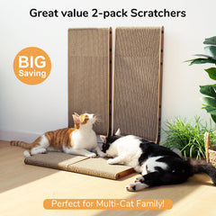 FUKUMARU cat scratcher vertical detail showing L-shape design