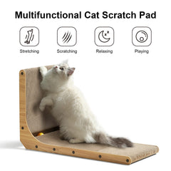 FUKUMARU cat scratcher with ball toy for engaging indoor play.