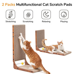 FUKUMARU cat scratcher with ball toy for play and scratching