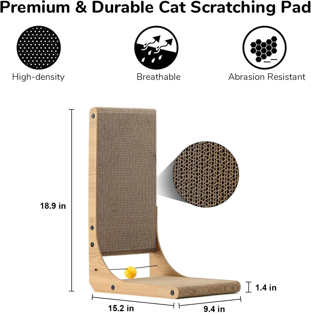 FUKUMARU Cat Scratcher provides horizontal lounge for comfy naps.