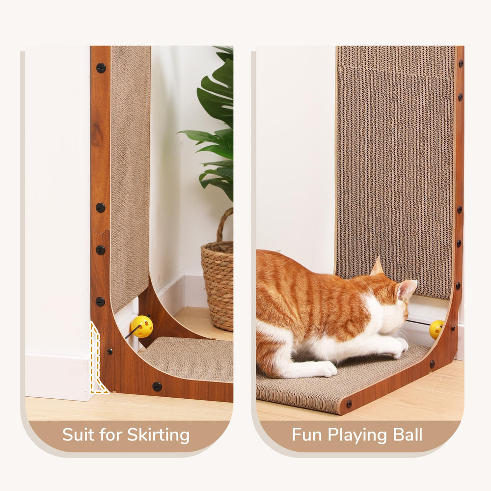 FUKUMARU durable cardboard scratcher close-up of material quality