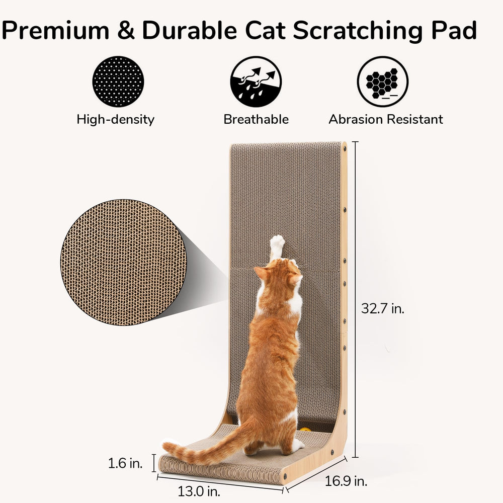 FUKUMARU Cat Scratcher Eco-Friendly Cardboard, recyclable material for sustainable use.