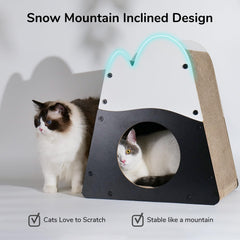 FUKUMARU cat scratcher with large 7.9-inch entrance for easy access
