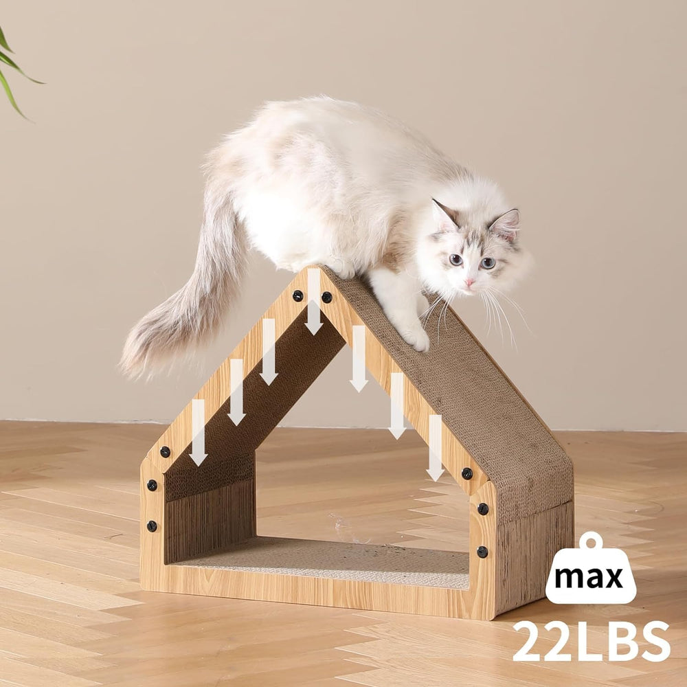 FUKUMARU durable eco-friendly cardboard protects furniture while entertaining cats.