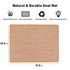 FUKUMARU scratcher mat anti-skid bottom keeps it in place during active claws.
