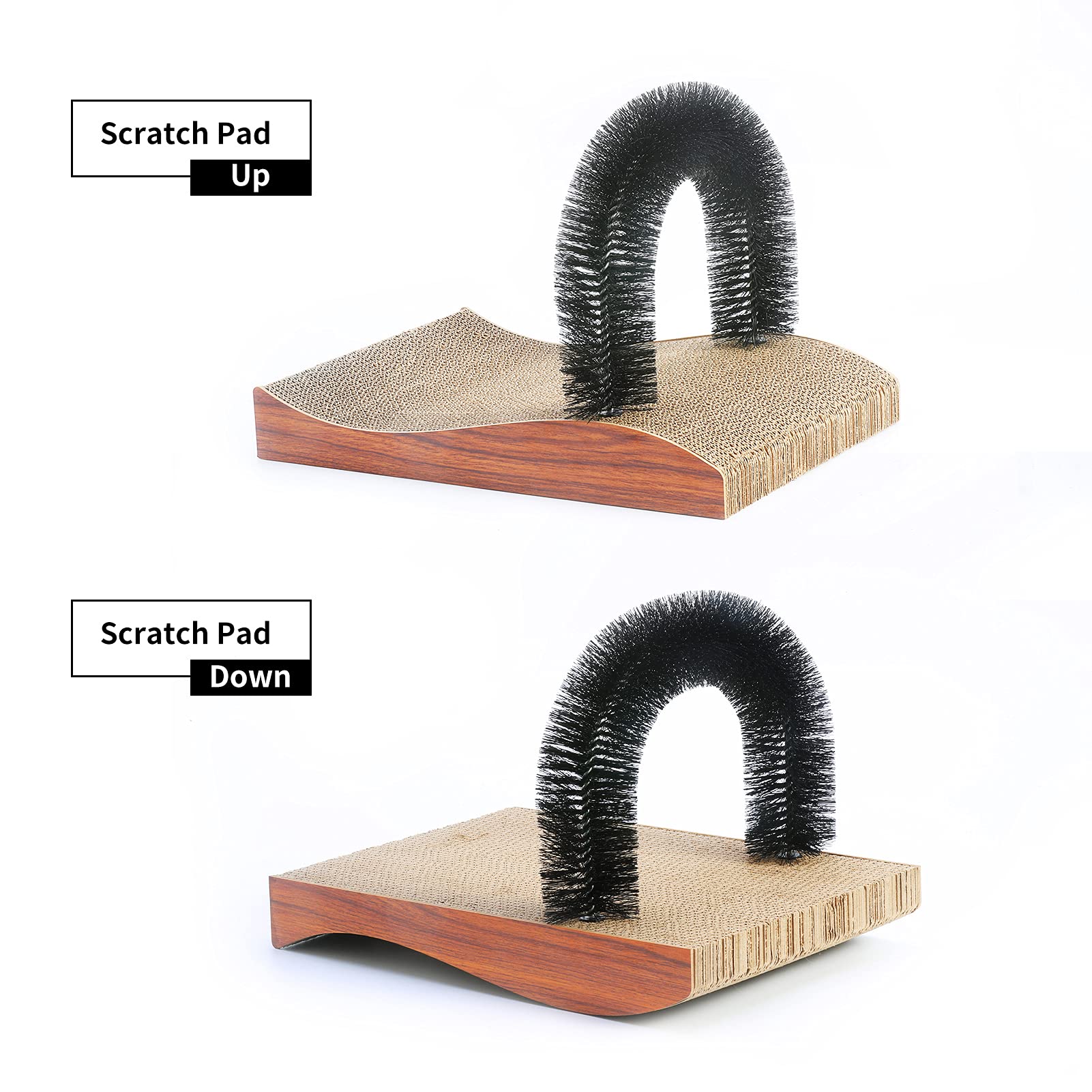 FUKUMARU cat-scratcher pad on corrugated cardboard protects furniture.