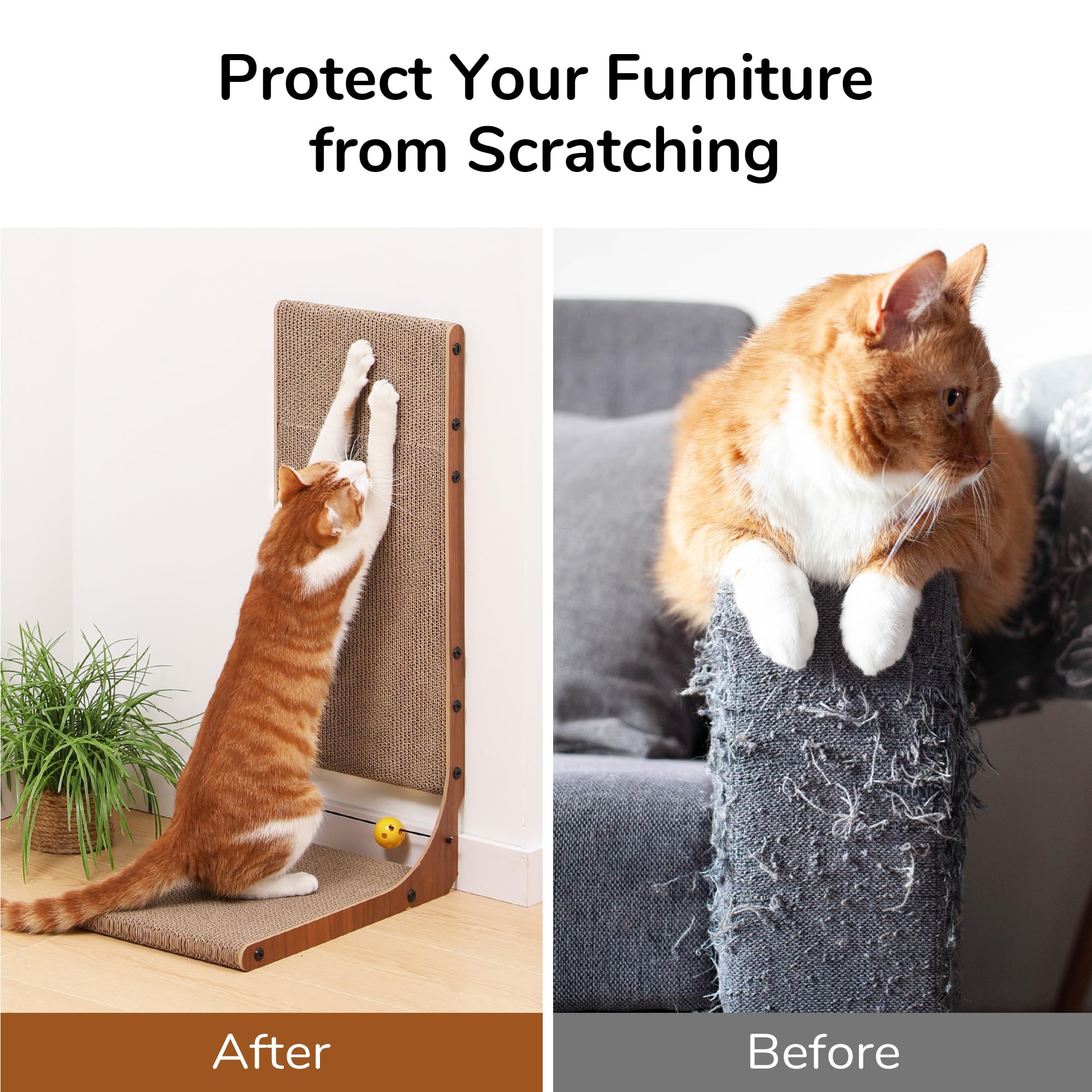 FUKUMARU scratcher protecting furniture by directing scratching