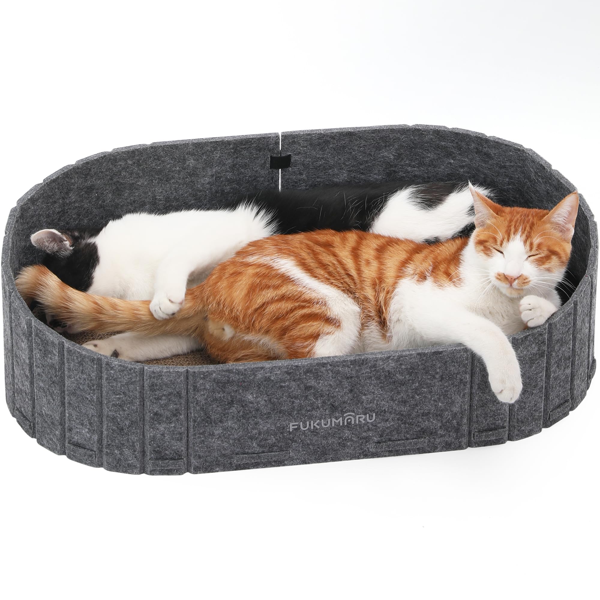 FUKUMARU cat scratcher sofa 24in with oval design for relaxed lounging.