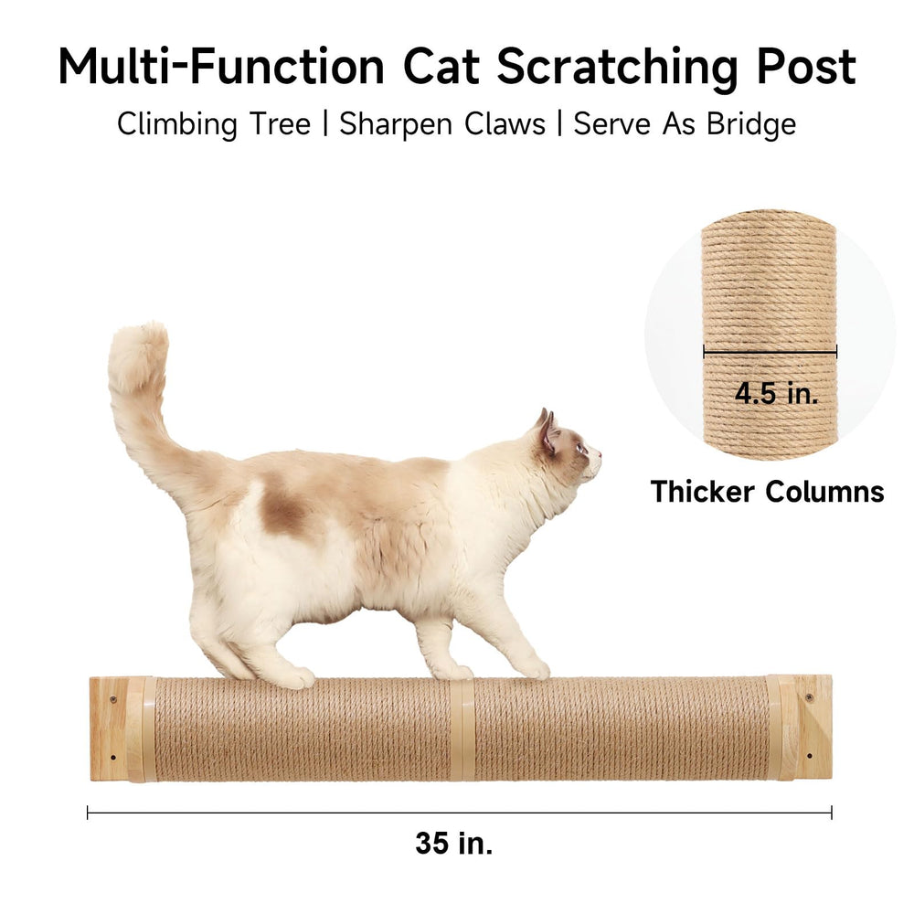 FUKUMARU natural jute rope provides textured scratching surface for paw comfort