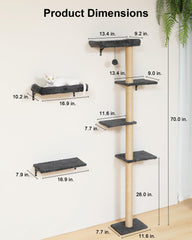 FUKUMARU cat shelf closeup highlights sturdy brackets and soft finish.