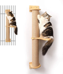 FUKUMARU cat-tree-wall-mounted-scratcher provides a safe scratch and nap spot