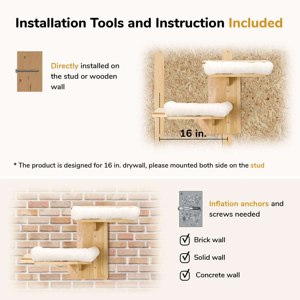 FUKUMARU complete cat shelf set promotes safe exploration and rest.