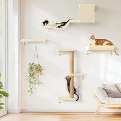 FUKUMARU cat wall shelves offer a stable, durable climbing setup for curious cats.