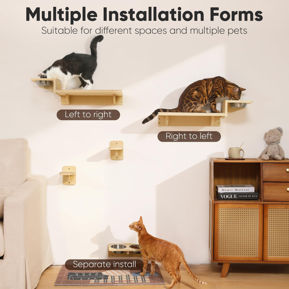 FUKUMARU cat wall shelves wall-mount—space-saving design fits compact homes.