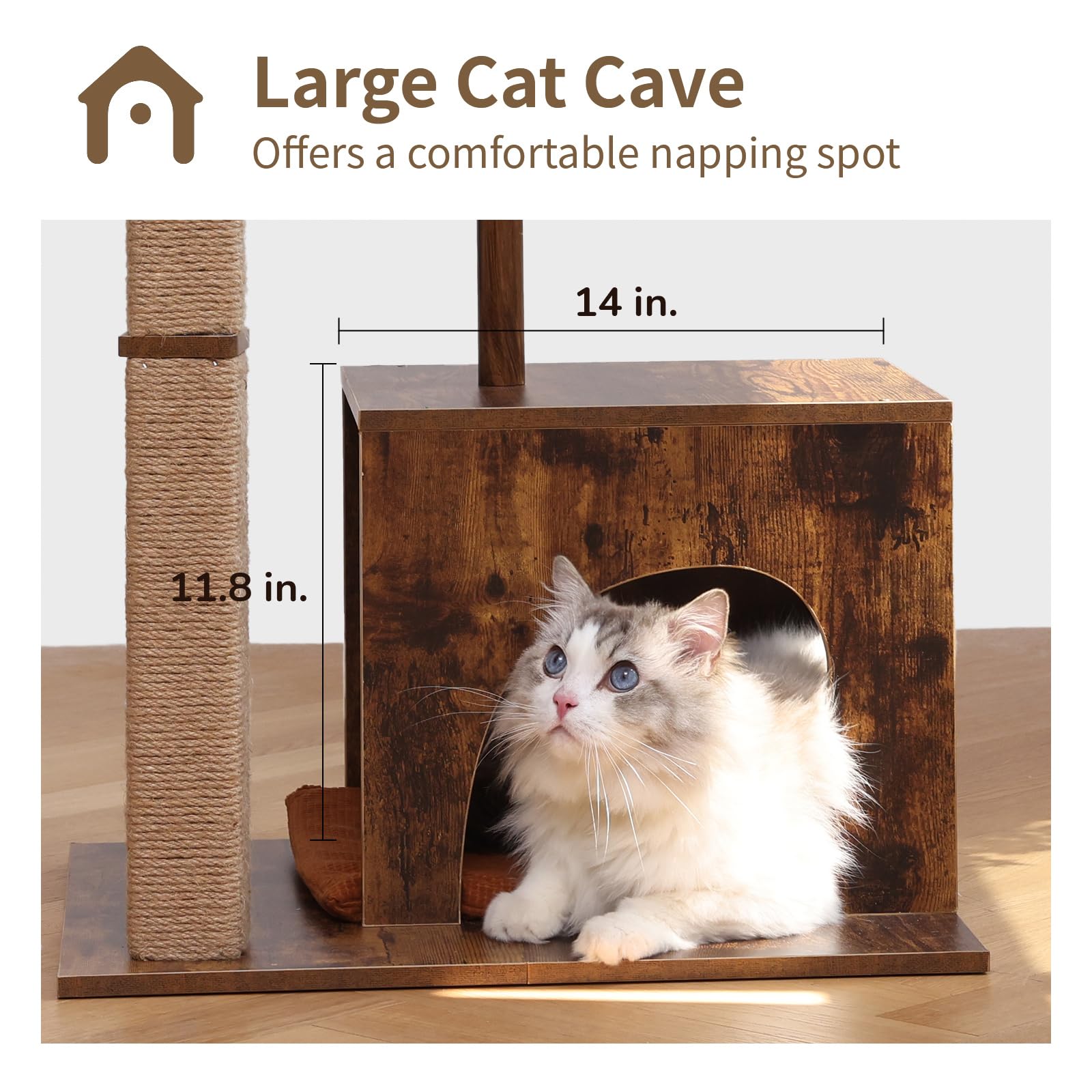 FUKUMARU top and cave cushions provide soft, comfy resting spots