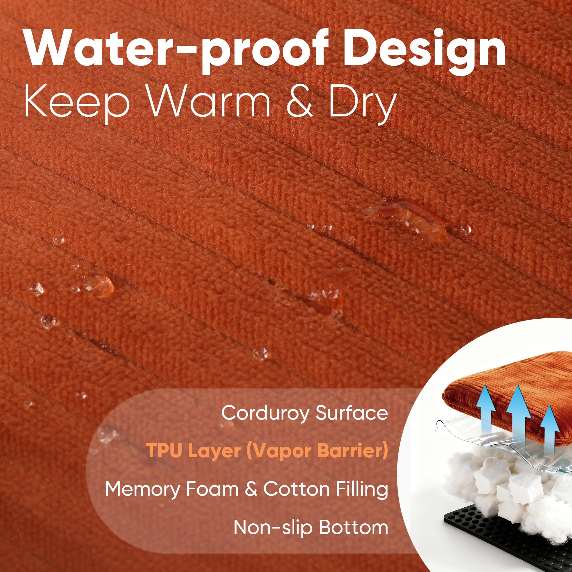 FUKUMARU washable cover with zipper for easy cleaning and maintenance.