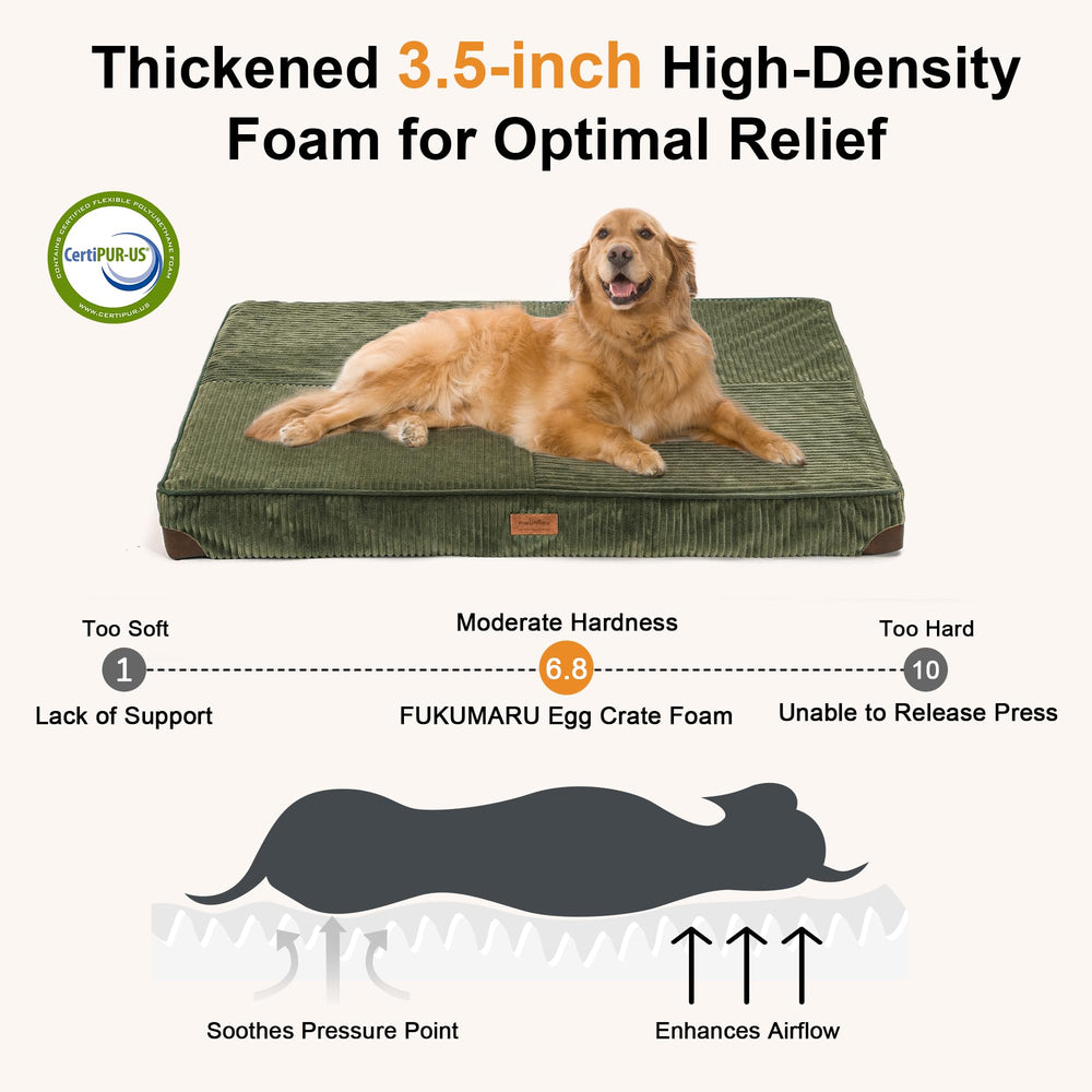 FUKUMARU dog bed waterproof layer protects foam from moisture.