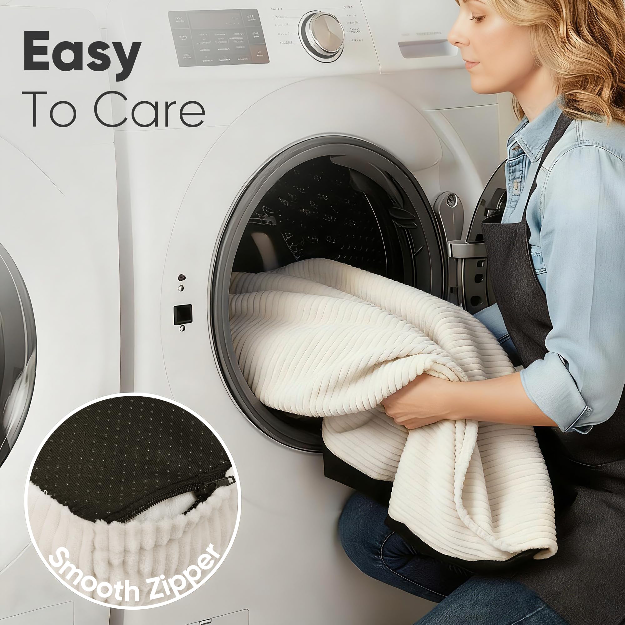 Machine washable outer cover keeps care simple on the FUKUMARU bed