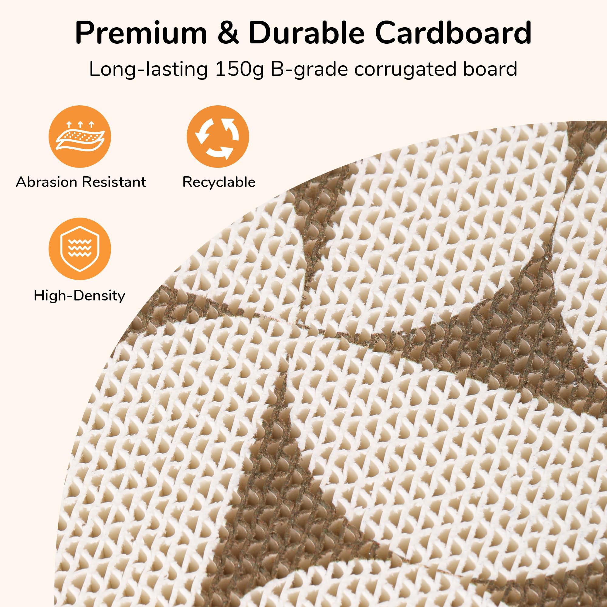 FUKUMARU durable 150g corrugated cardboard scratcher long-lasting