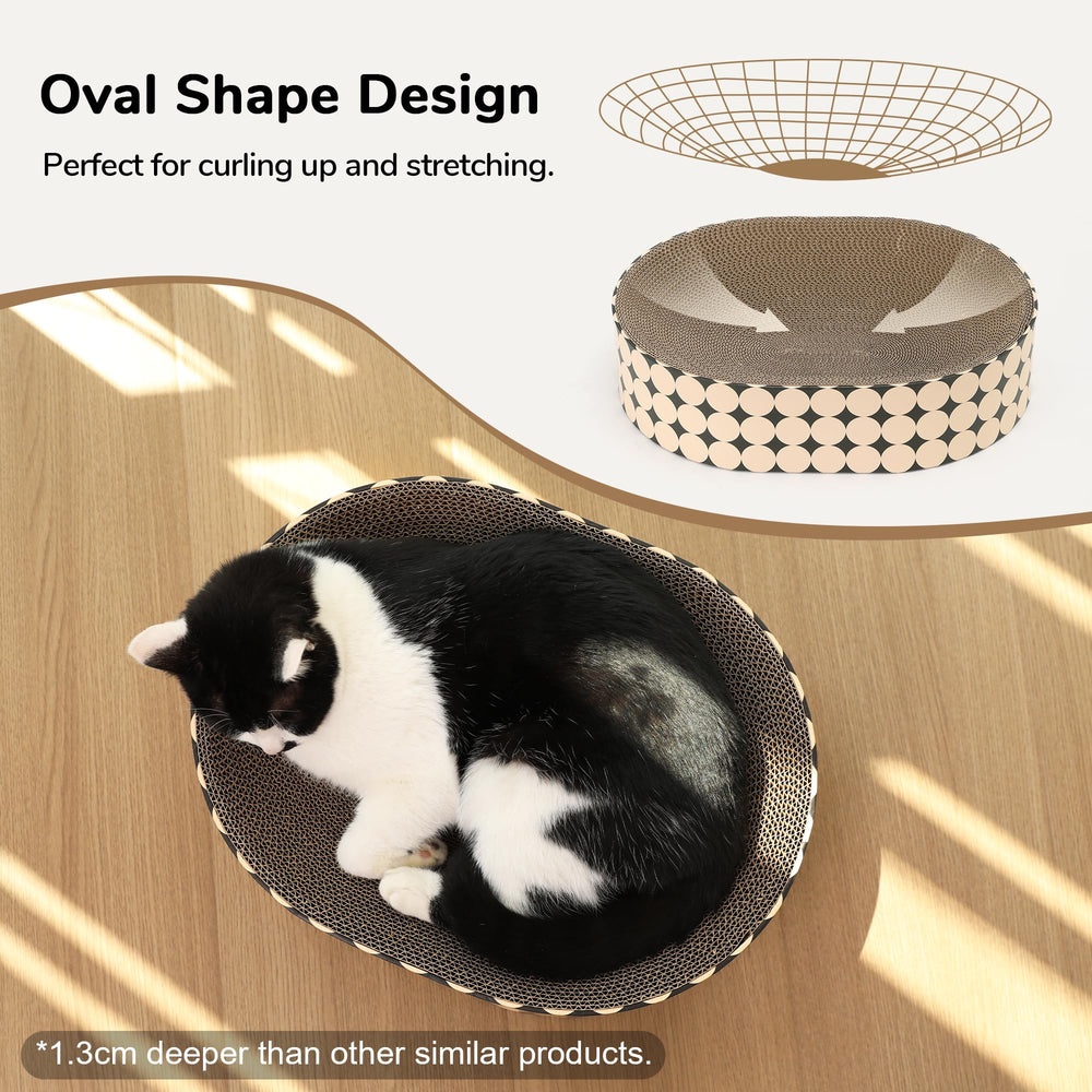 FUKUMARU enclosed base design keeps shredded cardboard neatly contained
