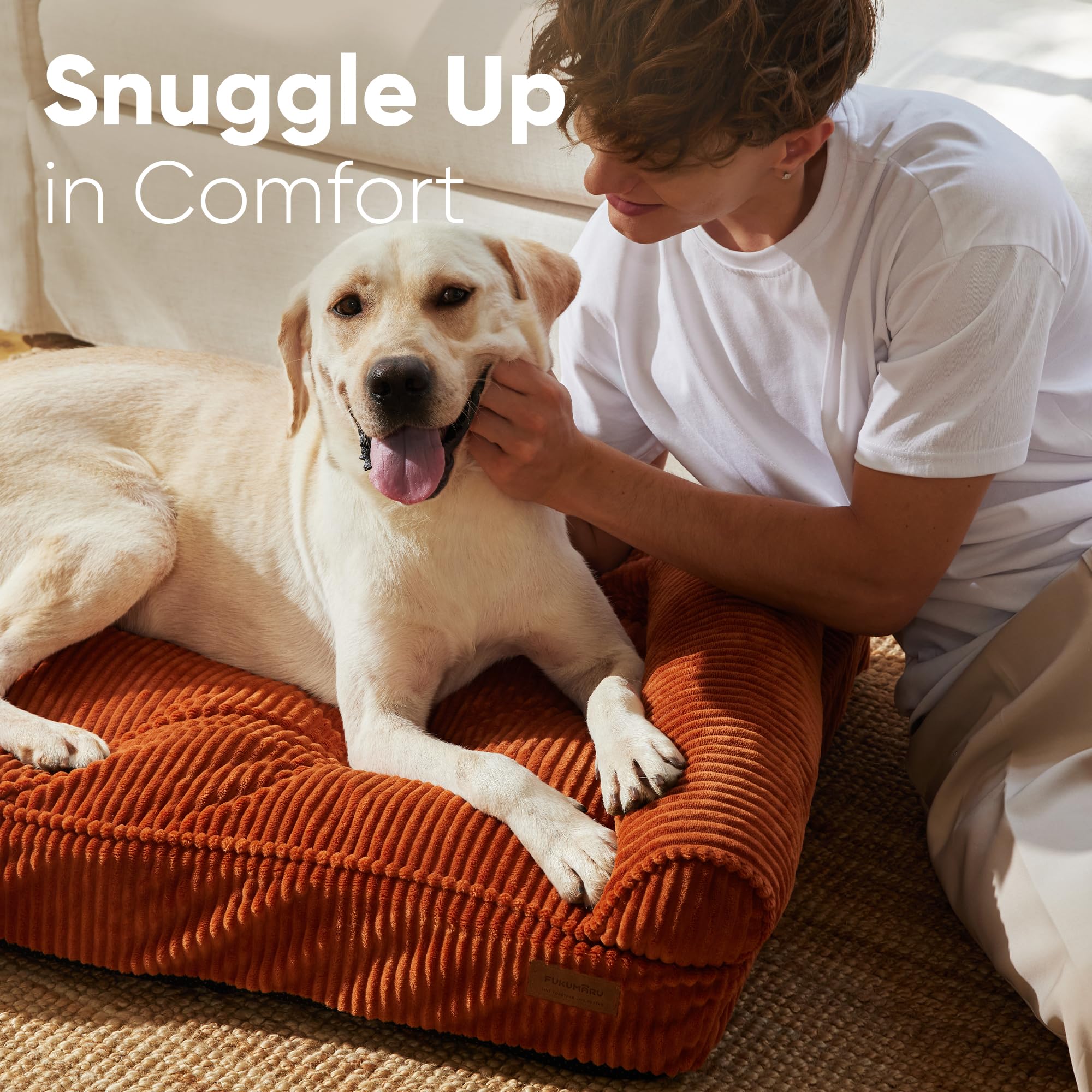 FUKUMARU fill with PP cotton and shredded memory foam provides soft support.