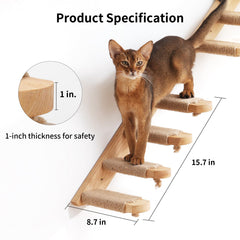 FUKUMARU four-step cat stairway on wall for climbing and lounging