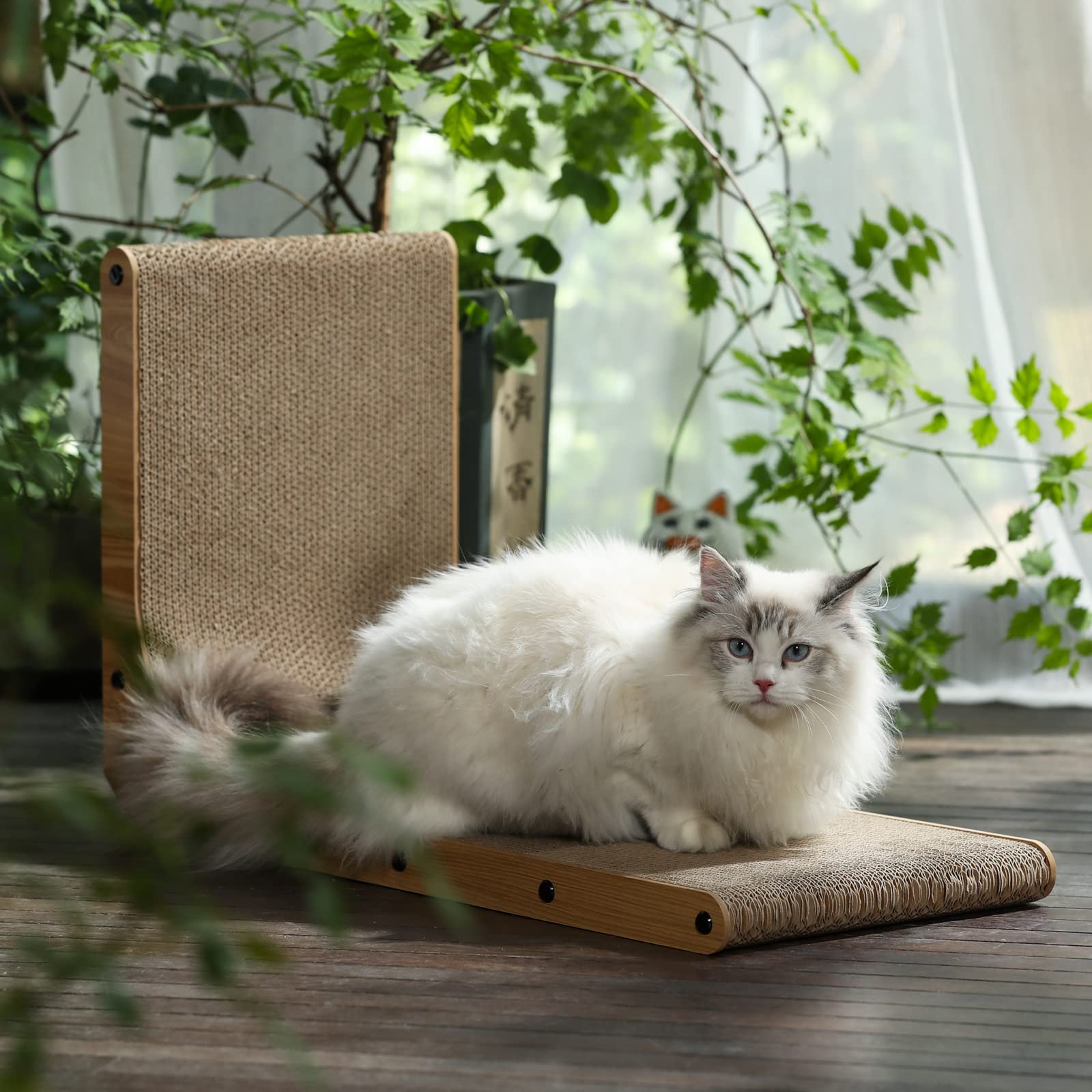 Satisfies scratching instincts while protecting furniture and home surfaces.