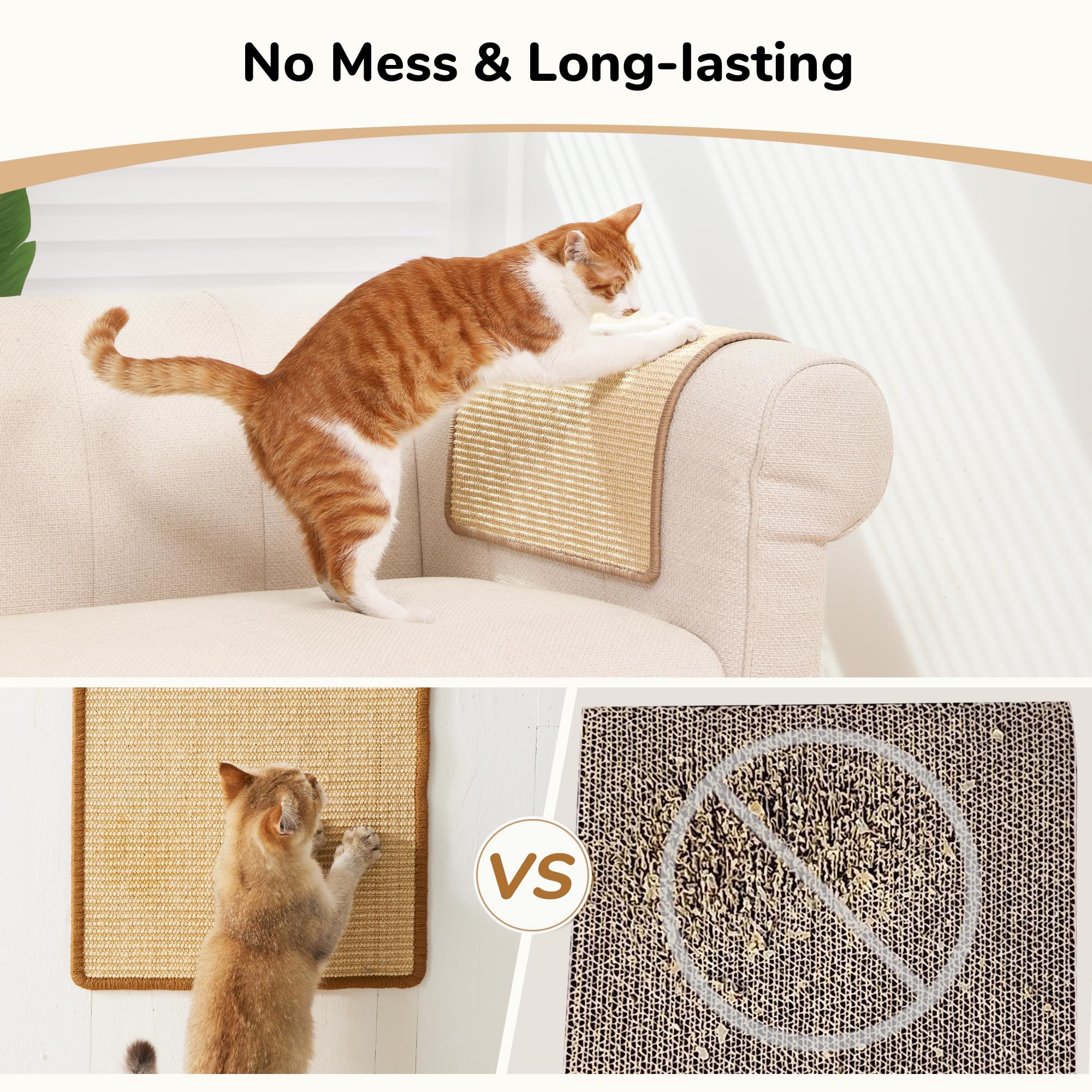 FUKUMARU furniture protection with cat scratching on sisal pad