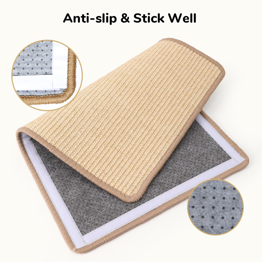 FUKUMARU natural sisal scratcher pad close-up highlights durable fibers