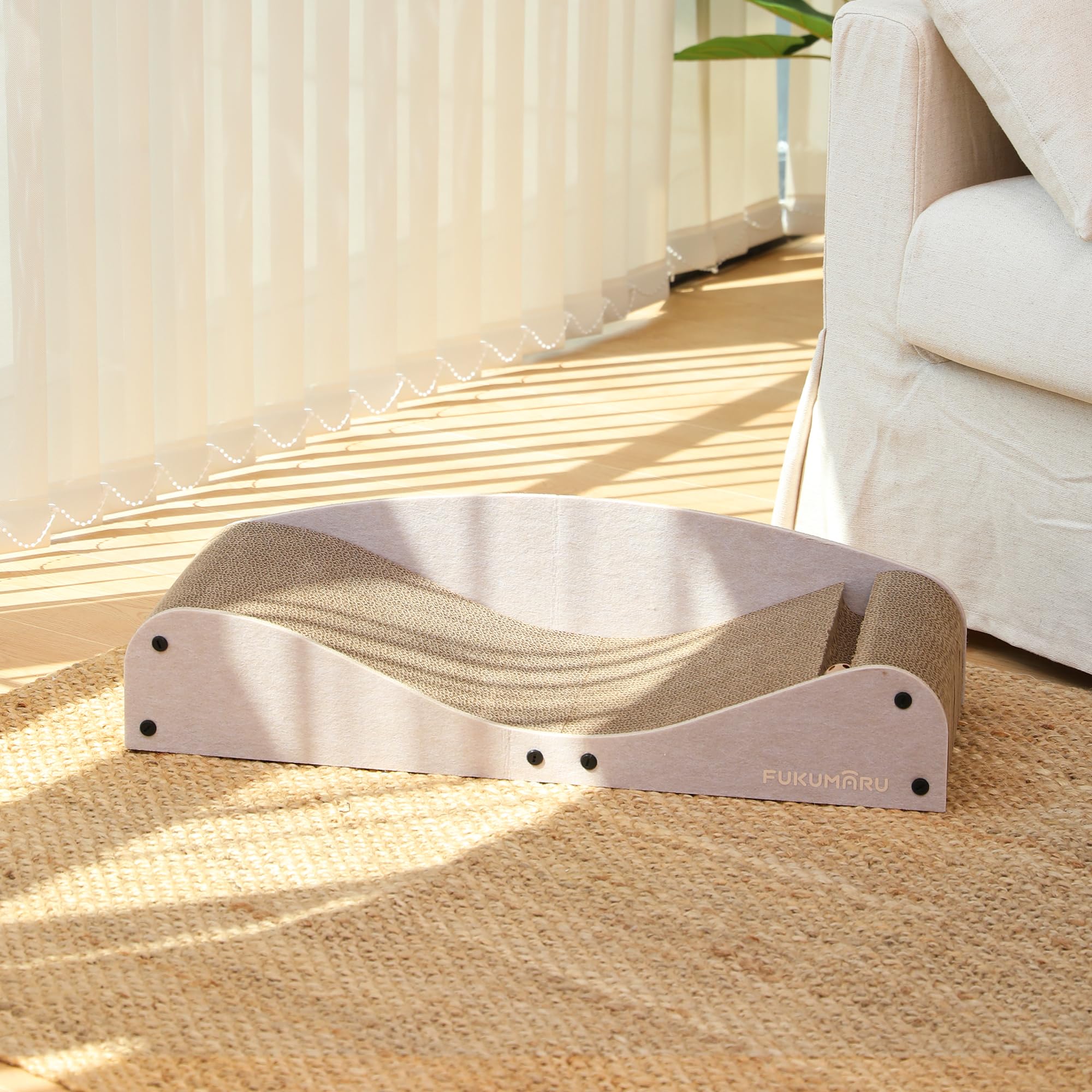 Bed placed on carpet demonstrates versatile placement options