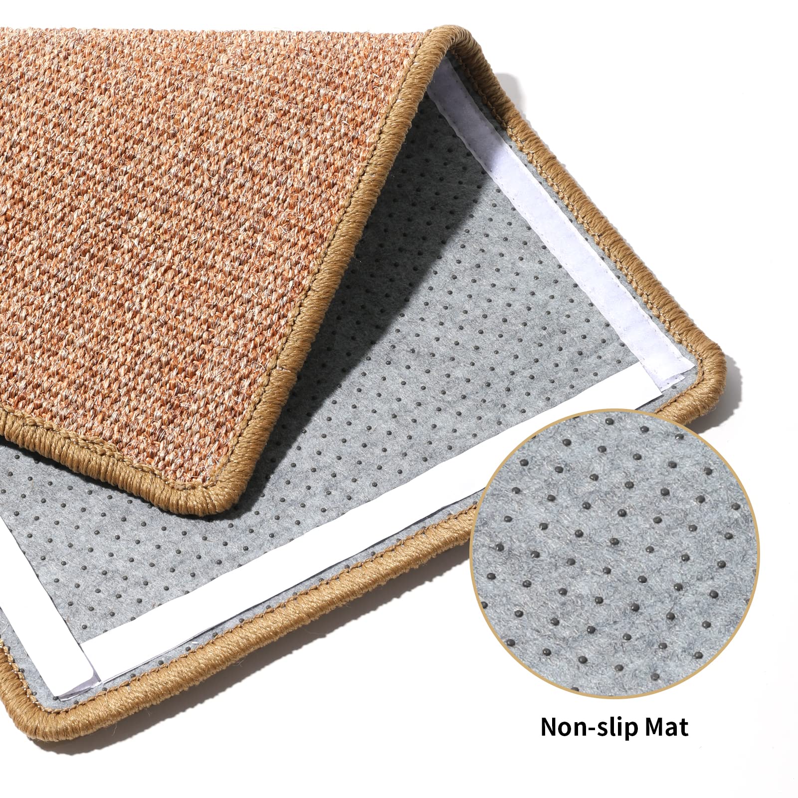 FUKUMARU scratcher mat protects couch and carpets by directing scratching