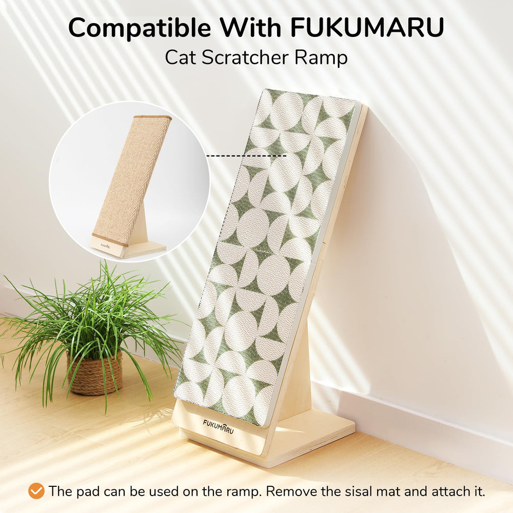 FUKUMARU three-piece set offers flexible scratching options across rooms
