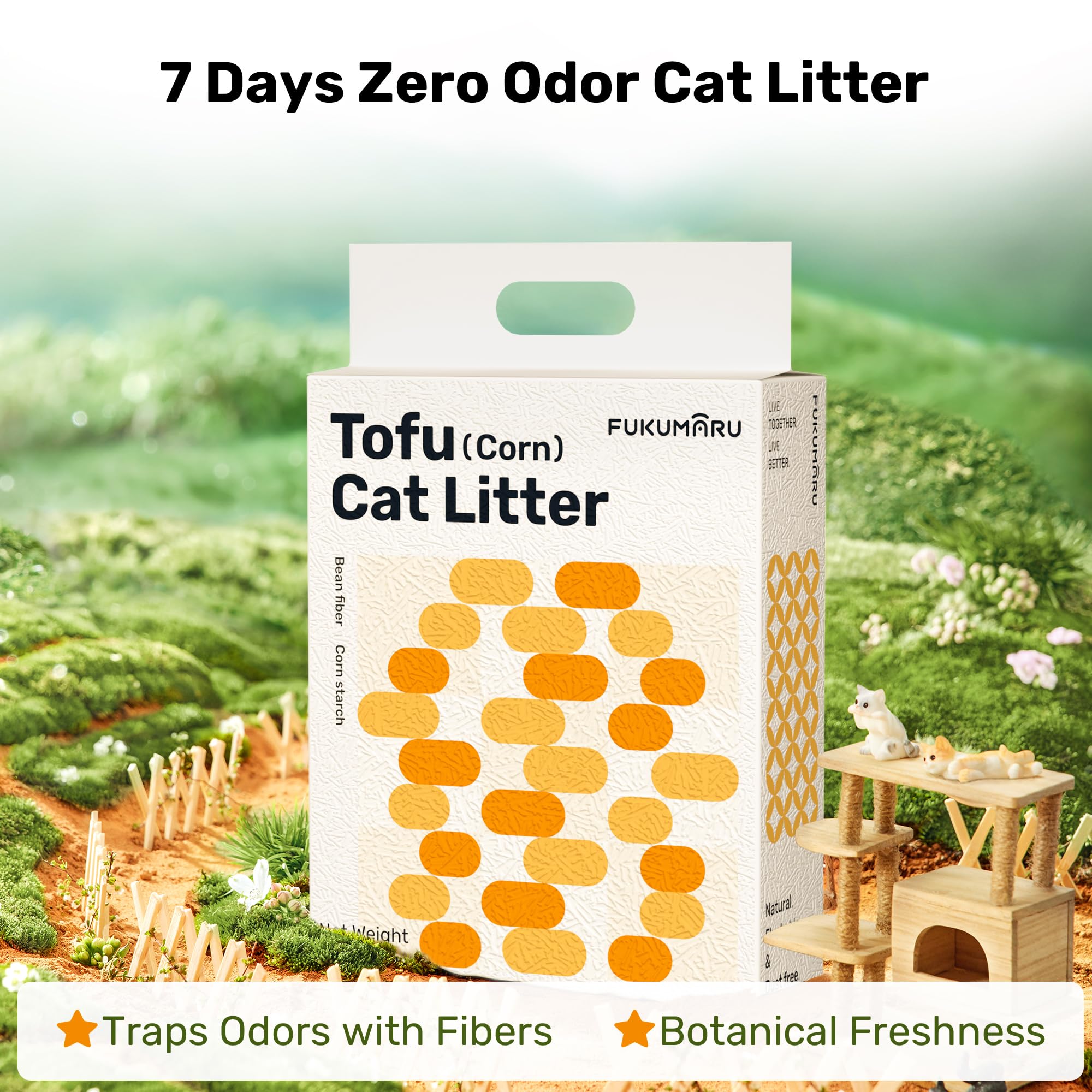 Dust-free formula visualized for cleaner air around the litter area.
