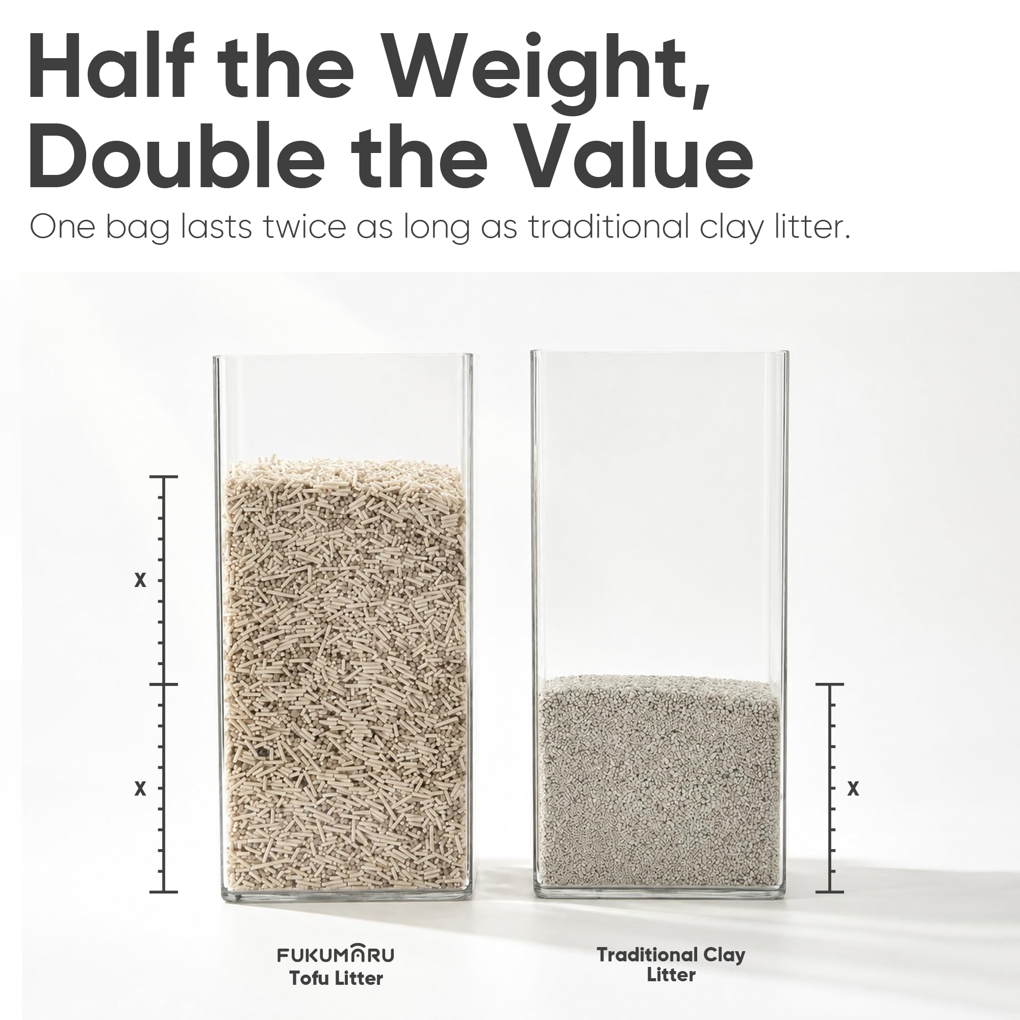 FUKUMARU low-tracking pellets help keep floors cleaner