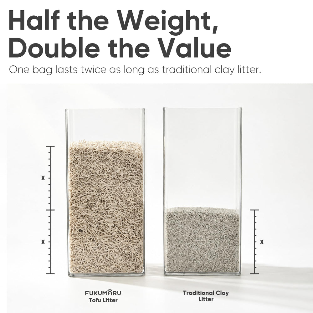 FUKUMARU low-tracking pellets help keep floors cleaner