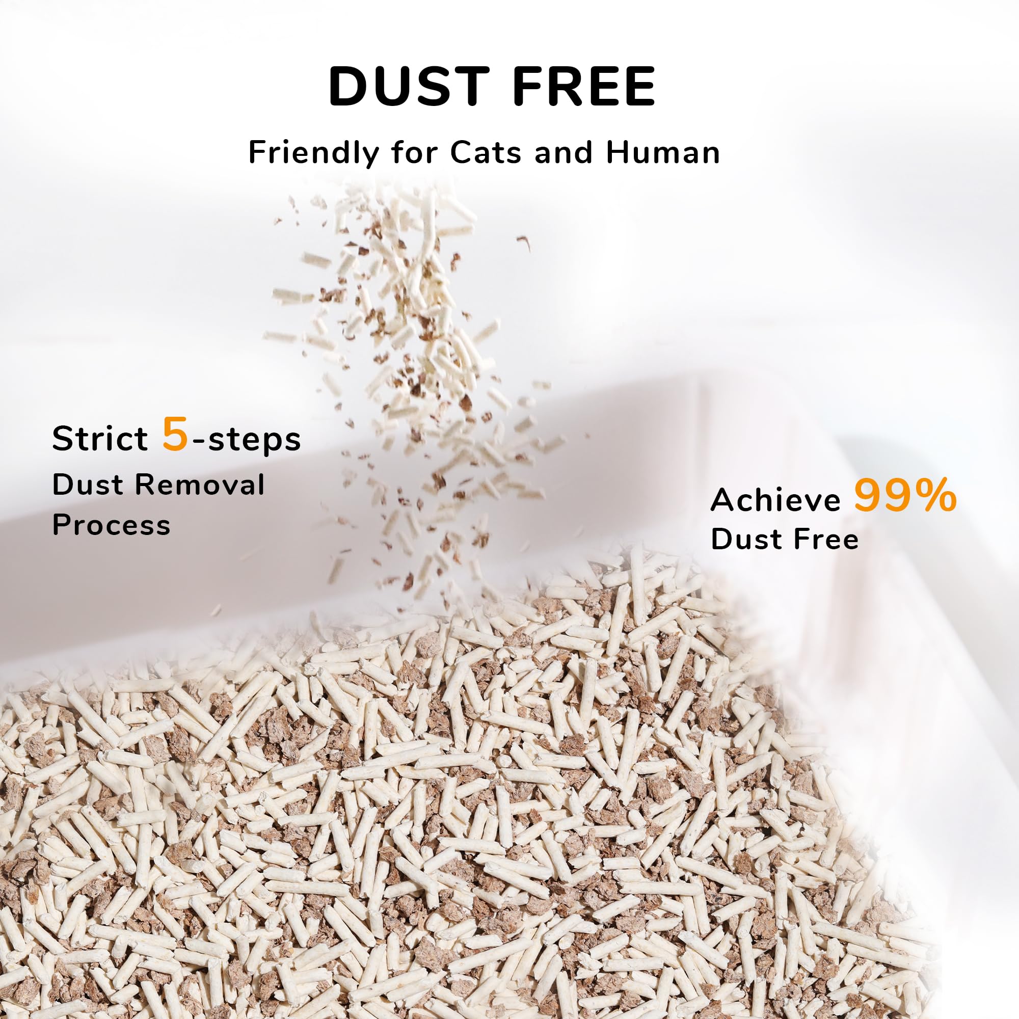 FUKUMARU Tofu Cat Litter odor-control close-up demonstrates natural odor management