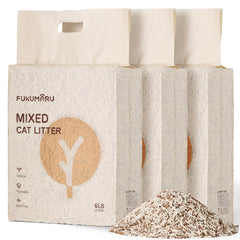 FUKUMARU Tofu Cat Litter three-bag-pack for easy refills and storage