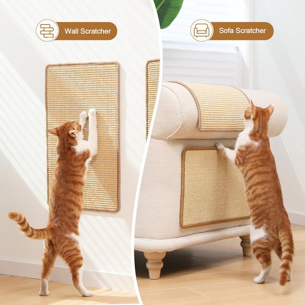 FUKUMARU two-pack cat scratching mat in use for value and convenience