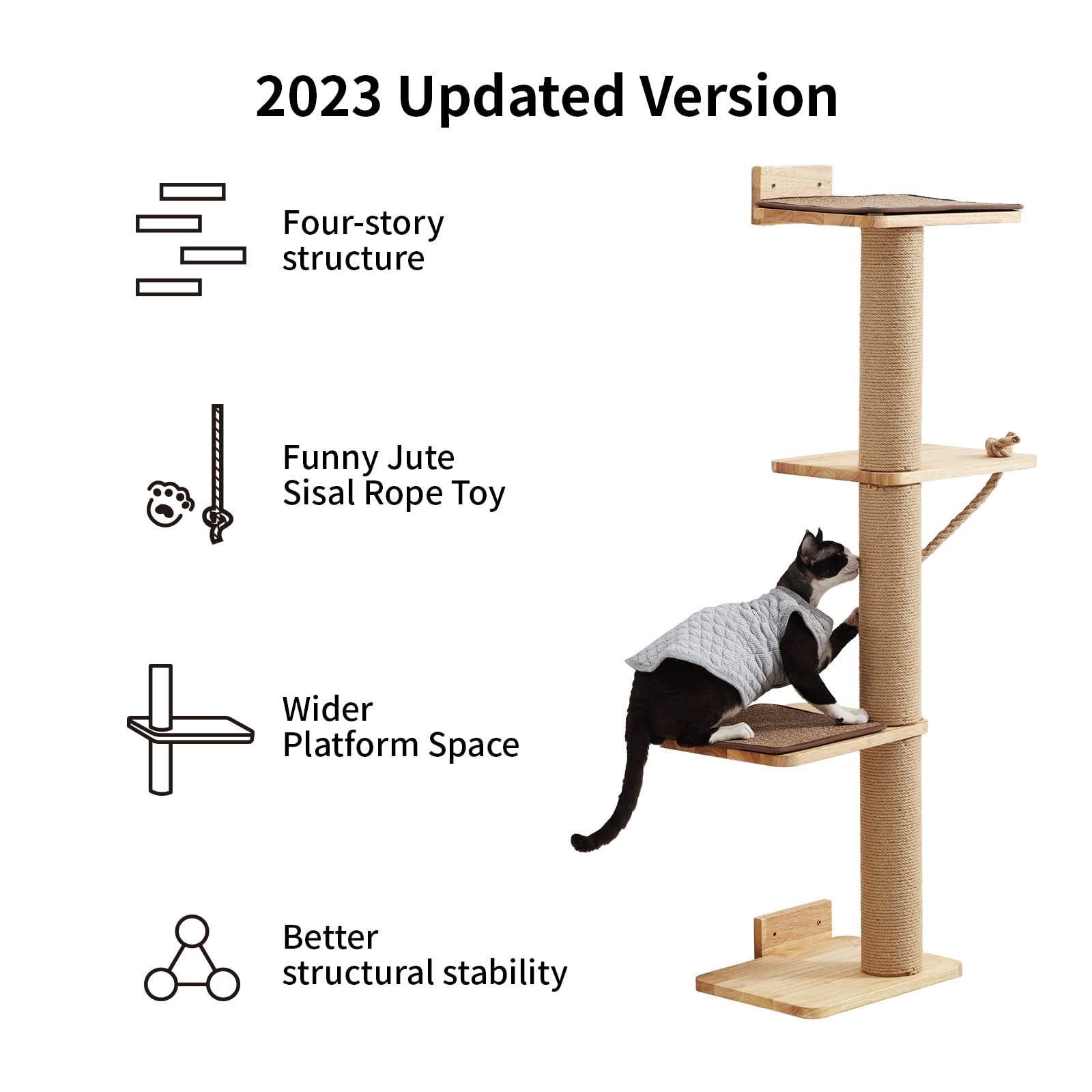 FUKUMARU wall jungle compatible panel expands your cat's playground.
