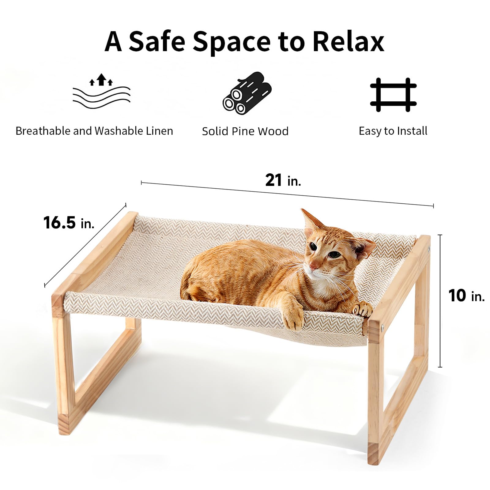FUKUMARU wooden cat bed suitable for indoors and outdoors.