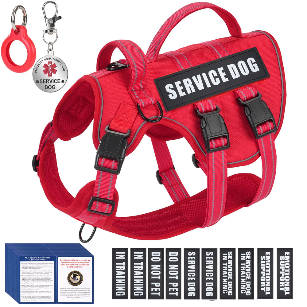 Fulaweier service dog harness with ID tag for clear identification and everyday support.